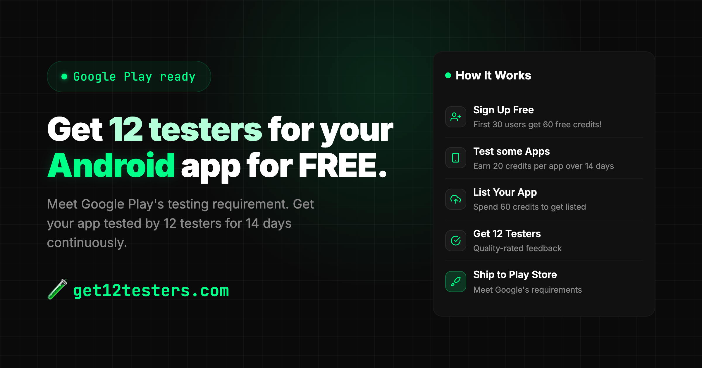 Free December Testing Get12Testers — Get 12 testers for 14 days continuously and for free